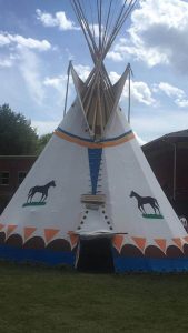 A tipi at the Elbow River Camp at Calgary Stampede