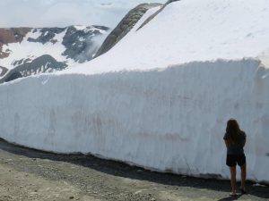 Me standing next to the snow walls on Whistler mountain