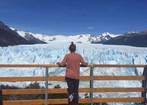 Me on a balcony overlooking North Wall of Perito Moreno Glacier